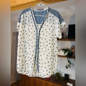 Melissa Nepton Short Sleeve Blouse – Size Large
